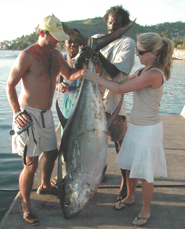 203lb yellowfin, female boat record