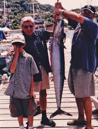 wahoo at GYC dock with the Mafie family