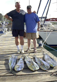 marty & friend with 5 nice dorado back at GYC dock