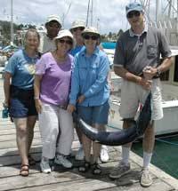 wahoo and crew back at GYC dock