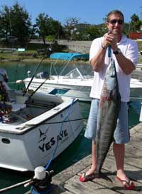 Mr Hodgson with his wahoo