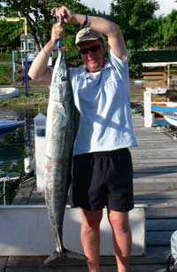 Scott hoists up his wahoo at GYC