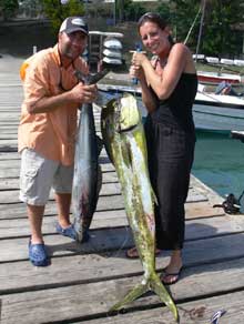 wahoo and dorado caught on Yes Aye