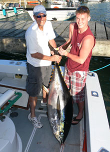 Catch yellowfin tuna on yes Aye grenada