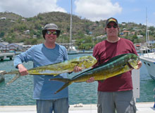 tasty dorado caught on True Blue Sportfishing in grenada