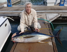 Grenada yellowfin tuna action on Yes Aye