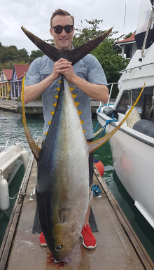 Grenada has big yellowfin tuna catch one onboard Yes Aye