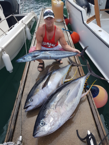 Grenada has big yellowfin tuna catch one onboard Yes Aye