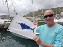 Awesome blue marlin caught in grenada on Yes Aye