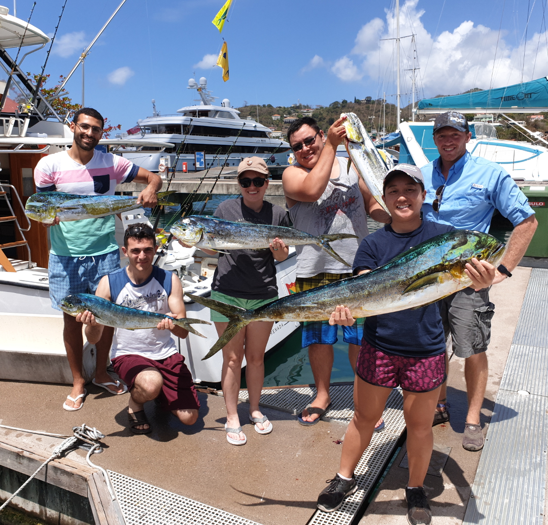 students with a catch of 5 dorado