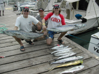 Uniat family with their wahoo at GYC dock