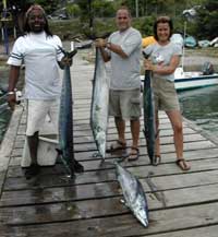 Max et al with a good catch of wahoo at GYC
