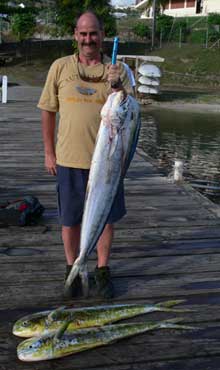 Andy caught 3 dorado with true Blue Sportfishing