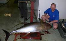 David's big yellowfin tuna catch on Yes Aye