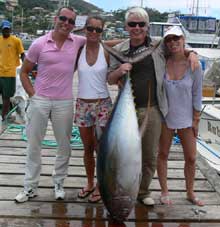 big yellowfin tuna caught by true Blue Sportfishing grenada