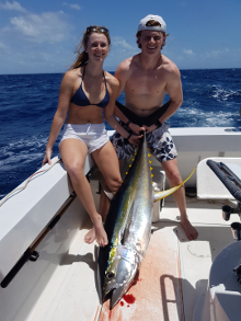 Grenada has big yellowfin tuna catch one onboard Yes Aye